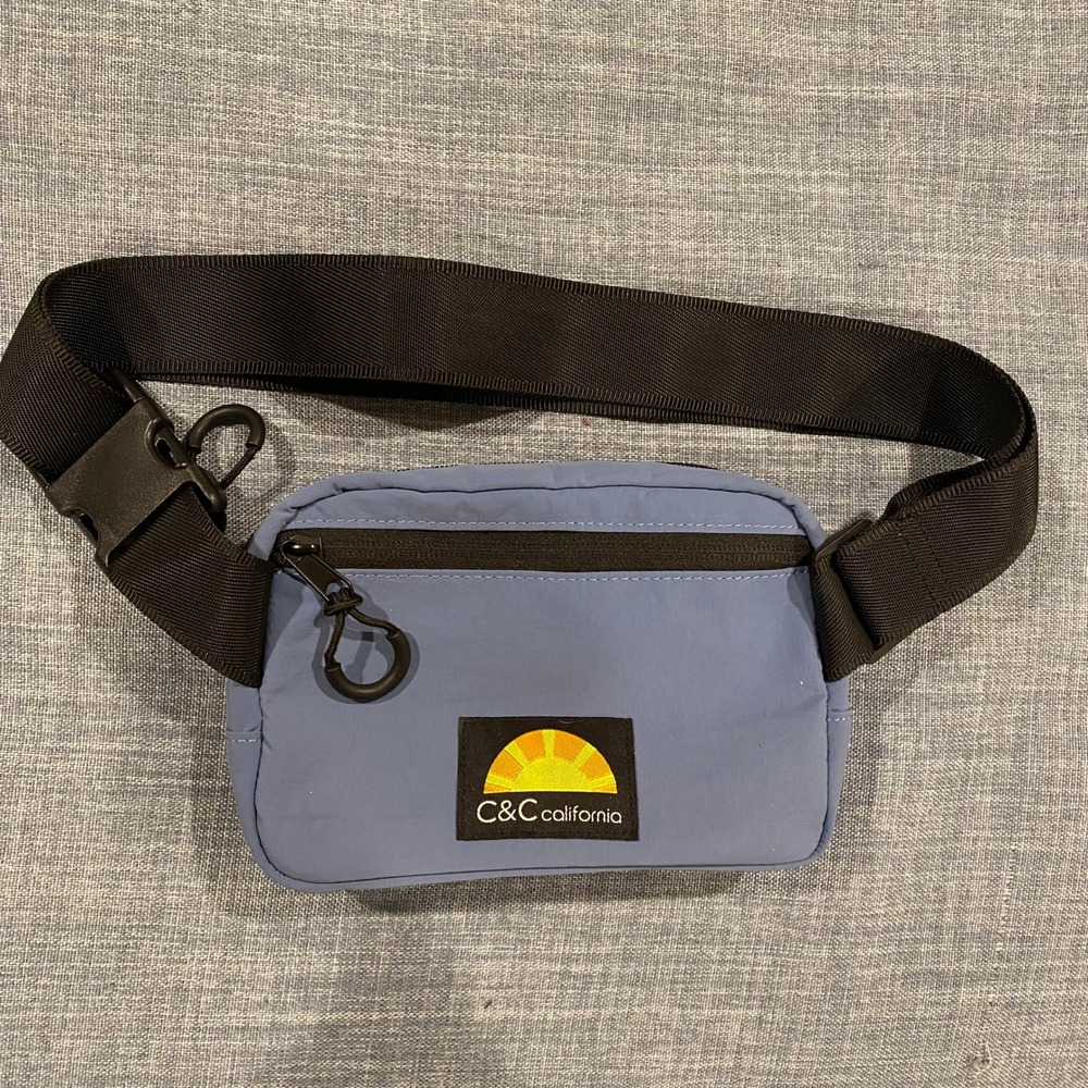 C&C California Belt Bag Slate Blue Nylon Fanny Pack Crossbody RN75343